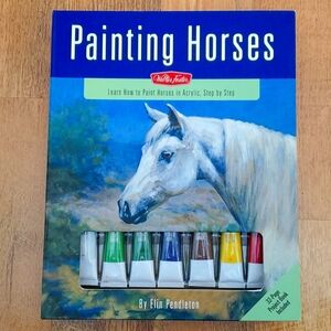 Walter Foster Learn to Paint‎ Horses in Acrylic Set NIB